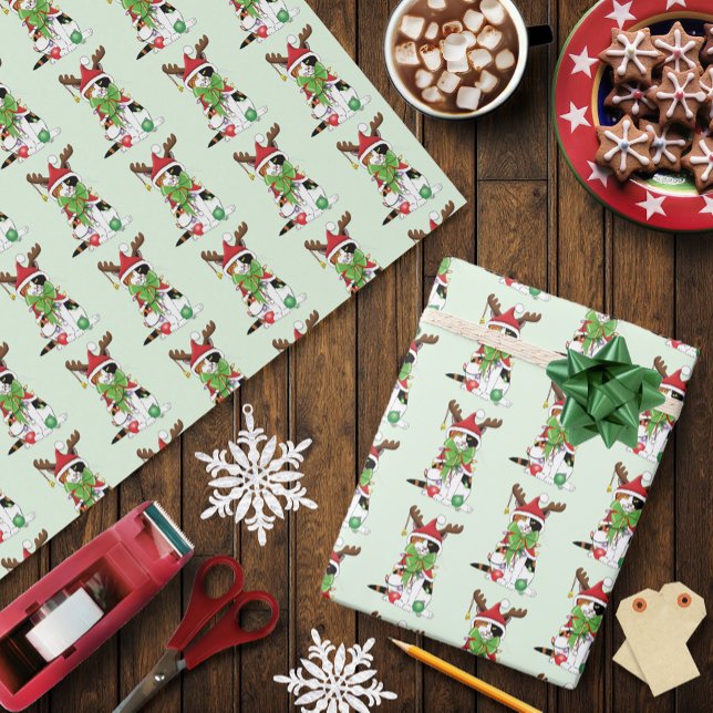Finny jul Calico Cat Presentpapper (Skapare uppladdad)