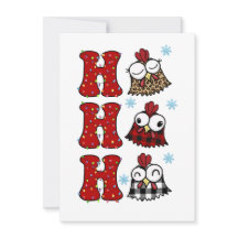 Finny jul Chicken Ho Ho Ho Card