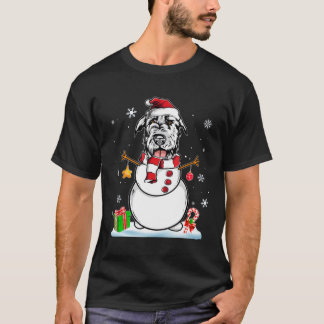 Finny jul Pajama Irish Wolfhound Hund Santa S T Shirt