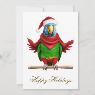 Finny jul Santa Parrot Julkort