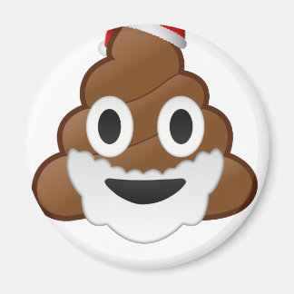 Finny jul Santa Poop Emoji Magnet