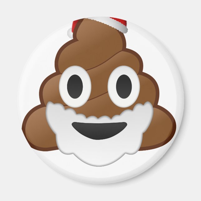 Finny jul Santa Poop Emoji Magnet (Framsidan)