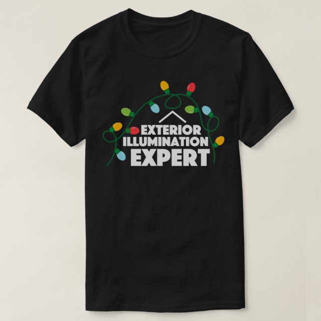 Finny julexpert Exterior Illumination Expert T Shirt (Design framsida)