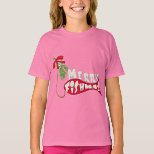 Finny julfiske - Merry Fishmas Tee Shirt