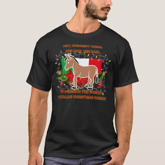 Finny julklapp Dominick - Italienska Christma T Shirt (Framsida)