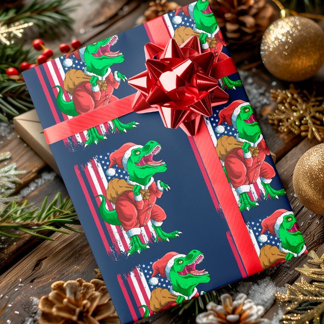 Finny jultomten Rex Tyrannosaurus Julafton Presentpapper (Skapare uppladdad)