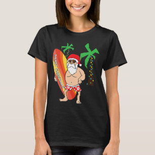 Finny Jultomten Surfing jul på Hawaii juli T Shirt