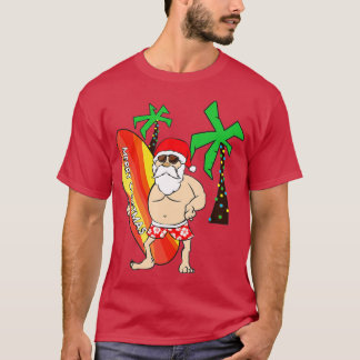 Finny Jultomten Surfing jul på Hawaii juli T Shirt