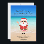 Finny Låt det snöa Florida Santa Beach-jul Julkort<br><div class="desc">Vårt "Låt det snöa" julkort från Florida Santa Beach är ett sött och visstiskt sätt att ta med lite solljus och skratt till dina semesterhälsningar! Undvik vintern med det här strålande kortet som ger en unik vändning till julhelgen. Med en bild av Jultomten som njuter av de sanna stränderna i...</div>