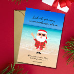 Finny Låt det snöa Florida Santa Beach-jul Julkort<br><div class="desc">Vårt "Låt det snöa" julkort från Florida Santa Beach är ett sött och visstiskt sätt att ta med lite solljus och skratt till dina semesterhälsningar! Undvik vintern med det här strålande kortet som ger en unik vändning till julhelgen. Med en bild av Jultomten som njuter av de sanna stränderna i...</div>