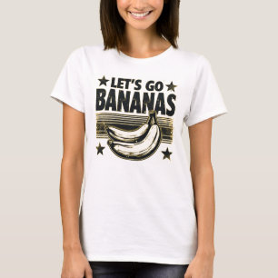 Finny Låt oss Go Bananas Distress Grunge Meme T Shirt