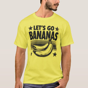 Finny Låt oss Go Bananas Distress Grunge Meme T Shirt