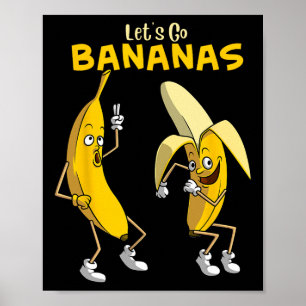 Finny Låt oss Go Bananas Gift Kids Boys Girls Cute Poster