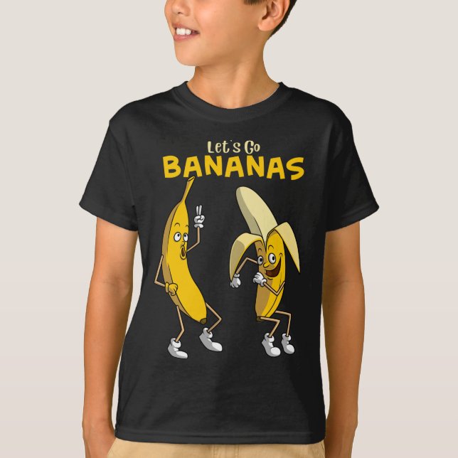 Finny Låt oss Go Bananas Gift Kids Boys Girls Cute T Shirt (Framsida)