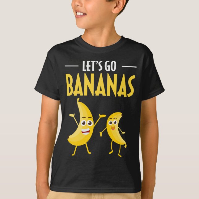 Finny Låt oss Go Bananas Humor Banana Tropical Fru T Shirt (Framsida)