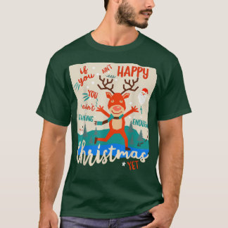 Finny Lycklig Reindeer Kom in i julandan T Shirt