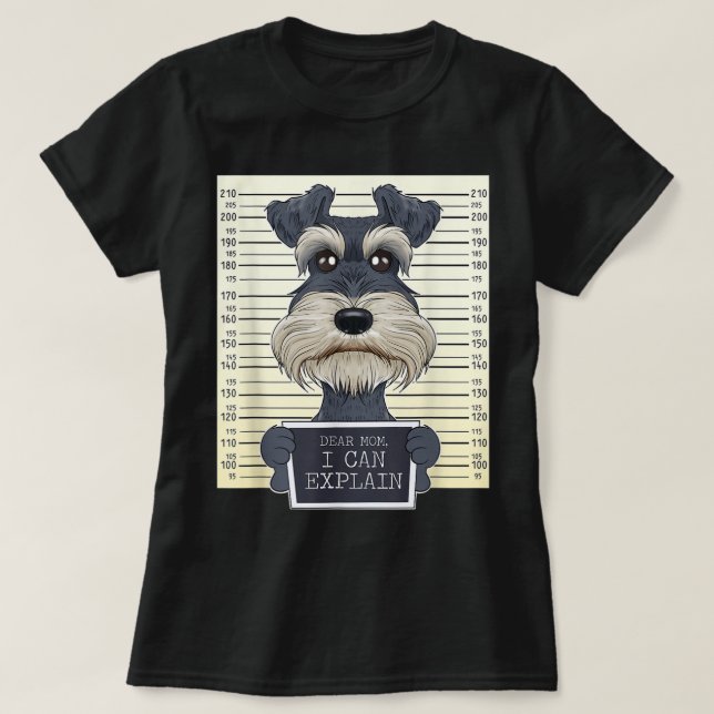 Finny Miniature Schnauzer Mamma I Miniature Schnau T Shirt (Design framsida)