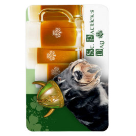 Finny Miniature Schnauzer St. Patrick's Day Gift Magnet