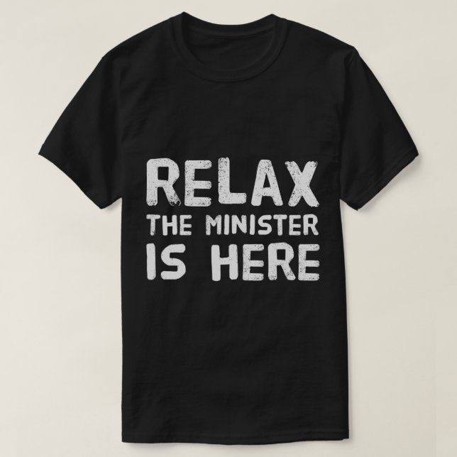 Finny minister Giftermål Bröllop Gift - slappna av T Shirt (Design framsida)