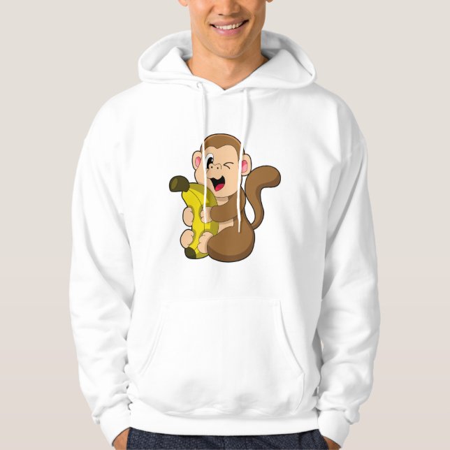 Finny Monkey med Banana Hoodie (Framsida)
