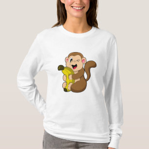 Finny Monkey med Banana T Shirt