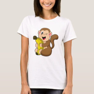 Finny Monkey med Banana T Shirt