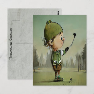 Finny Möt dig på Golf Course 4 Vacation Vykort