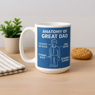 Finny Mug för Pappa - Faderns bästa dag Gift Idea Kaffemugg
