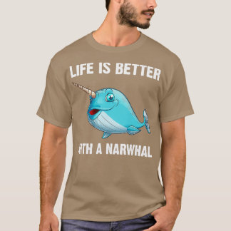 Finny Narwhal Sea Whale Fish Ocean 4 T Shirt