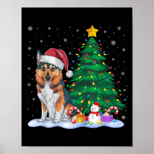 Finny Norsk elkhound Hund Träd Ljus Rein Poster