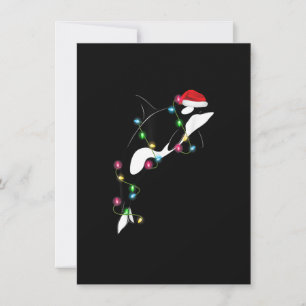 Finny Orca Killer Whale Santa Hat-julhavet Inbjudningar