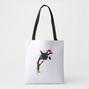 Finny Orca Killer Whale Santa Hat-julhavet Tygkasse