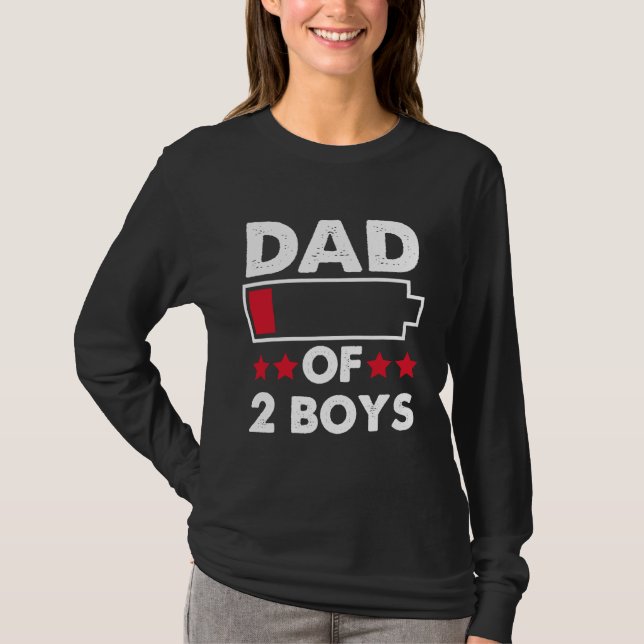 Finny Pappa, två boys Fars dag Gift Idea T Shirt (Framsida)