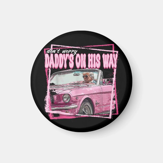 Finny Pappor Home Trump Rosa 2024 Ta America Ba Magnet (Framsidan)