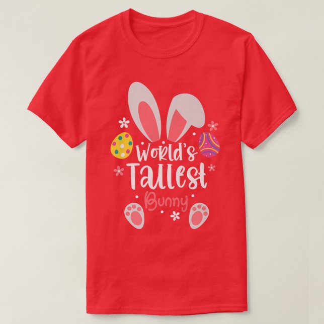 Finny Påsk World's Tallest Bunny Öron Cute Easte T Shirt (Design framsida)