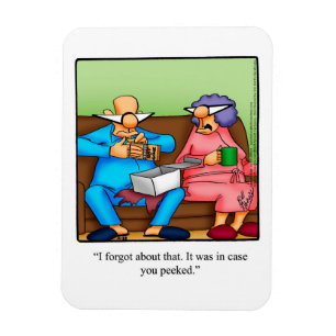 Finny Peeking Före jul Humor Magnet Gift