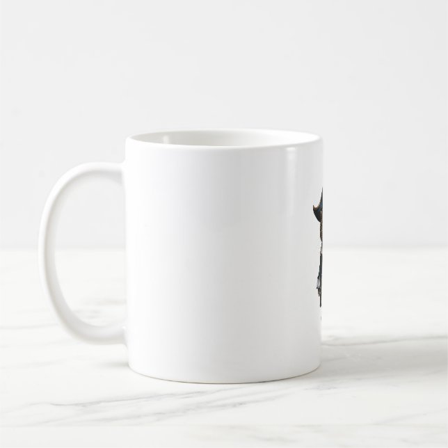Finny Pirat Cat med Parrot Kaffemugg (Vänster)