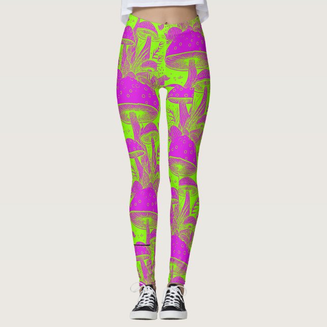Finny psicodelic - Mushroom Leggins Leggings (Framsida)