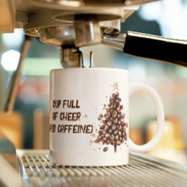 Finny Quote och Coffee Beans Träd jul Mugg
