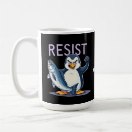 Finny Resistens Penguin-protesten mot tariffer Kaffemugg