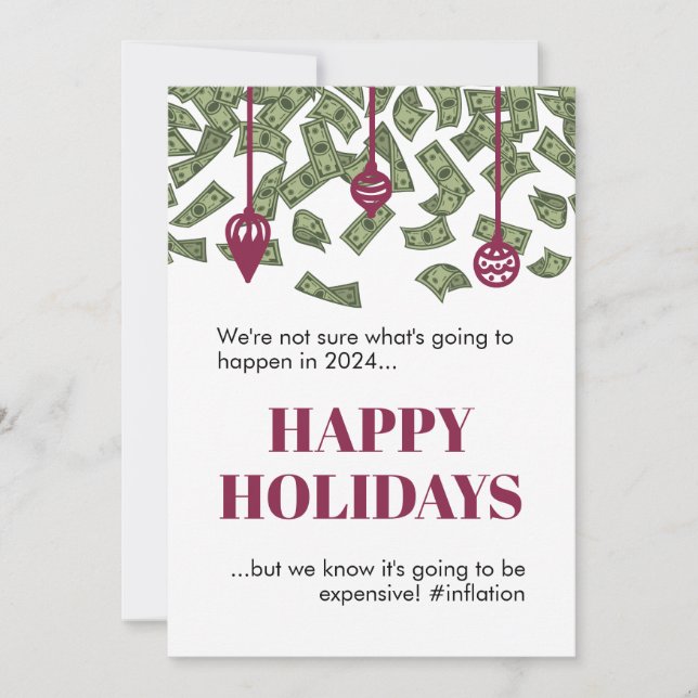 Finny Rining Pengarar Inflation 2022 julkort Kort (Framsida)