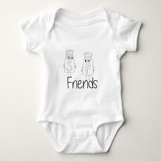 Finny Salt och Pepper Shakers Best Friends Besties Tee (Framsida)