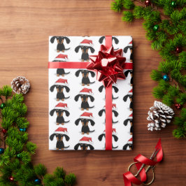 Finny Santa Dachshunds Cute Wiener Hund jul Presentpapper