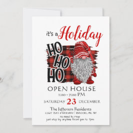 Finny Santa Gnomes jul - Helgdag Open House Inbjudningar