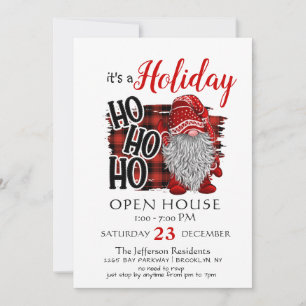 Finny Santa Gnomes jul - Helgdag Open House Inbjudningar