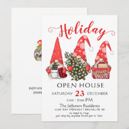 Finny Santa Gnomes jul - Helgdag Open House Inbjudningar
