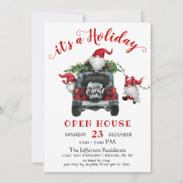 Finny Santa Gnomes jul - Helgdag Open House Inbjudningar