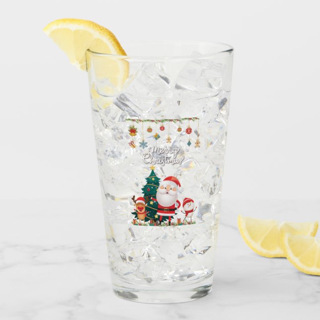 Finny Santa, Snögubbe, Reindeer God jul Glaskopp (Framsida Ice)