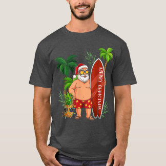 Finny Santa Surfing God jul i juli T Shirt