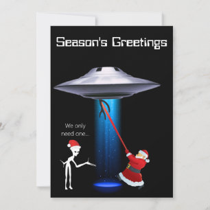Finny Santa 🎅 🛸 UFO-jul Inbjudningar